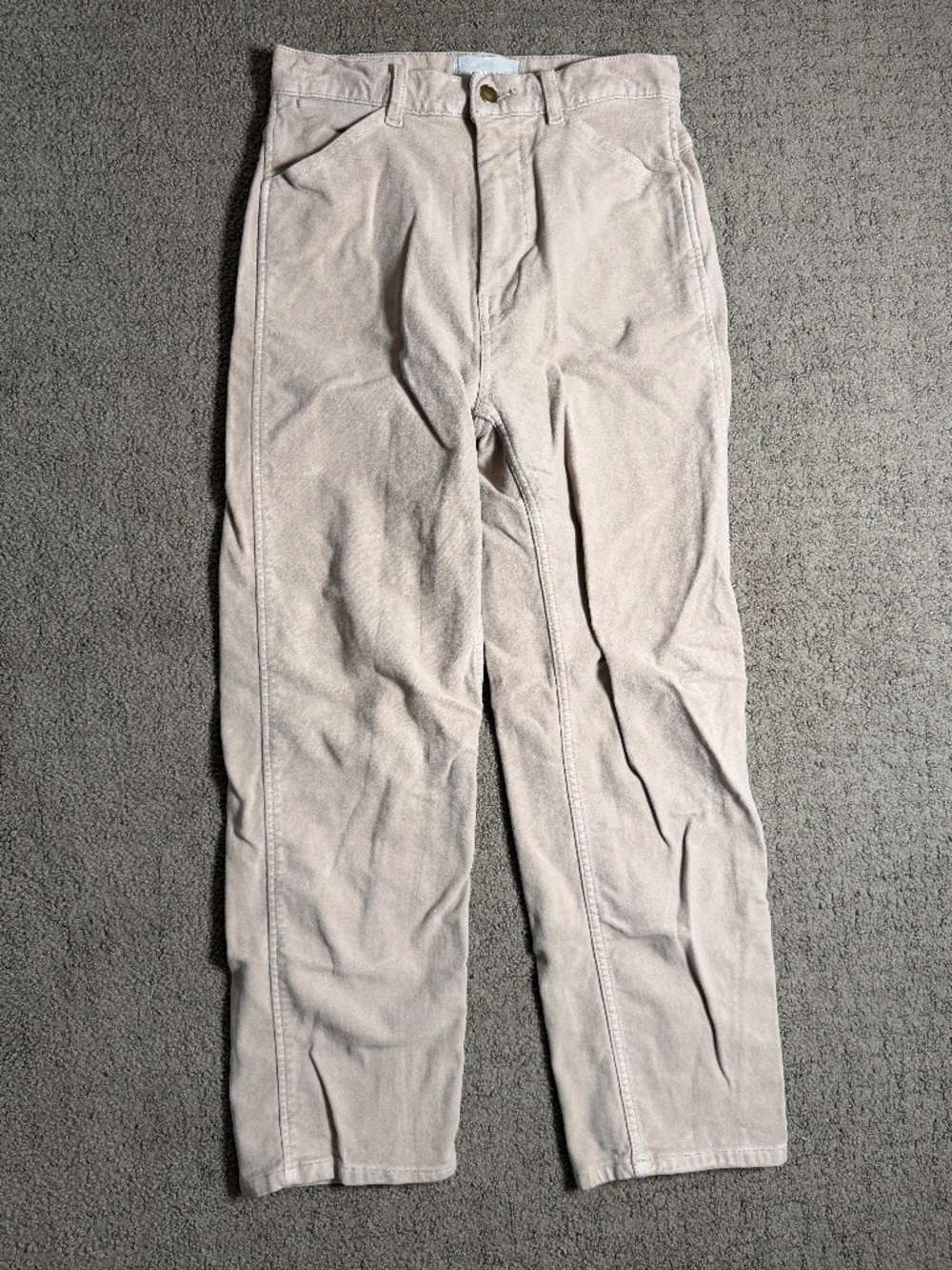 Everlane Women’s Organic Cotton Corduroy Pants Blush Pink Tan Size 2